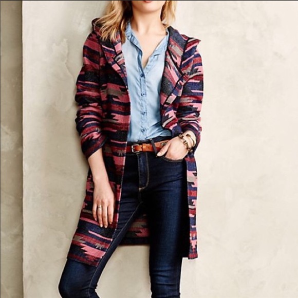Anthropologie Tabitha Leona Aztec Wrap Coat - Picture 2 of 8